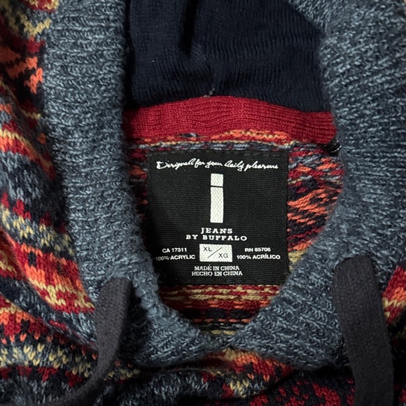 Buffalo David Bitton Multicolor Hooded Sweater - Picture 2 of 3